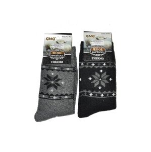 Pánske ponožky GNG 5575 Thermo Wool Hviezdička 739-46 směs barev 39-42