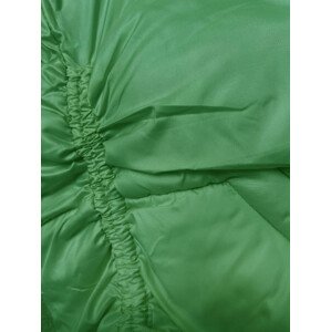 Zelená dámska bunda na prechodné obdobie s károvanou podšívkou (842) odcienie zieleni M (38)