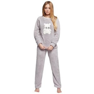 Dámske hrubé pyžamo Soft Méďa - Sensis L šedá