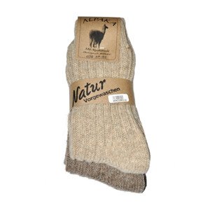 Pánske ponožky WiK 21901 Alpaka Wolle A'2 béžová melanž 43-46
