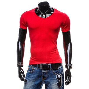 Pánske tričko 6158 červená - Denley XL červená