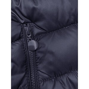 Tmavomodrá prešívaná dámska zimná bunda s kapucňou (YP-22075-2) odcienie niebieskiego S (36)