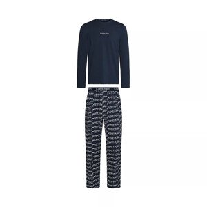 Spodná bielizeň Pánske pyžamo L/S PANT SET 000NM2184EGVB - Calvin Klein L