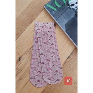 Dámske ponožky s potlačou 10 béžová UNI