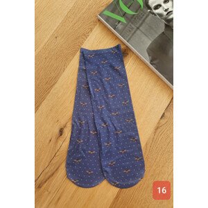 Dámske ponožky s potlačou 16 béžová UNI