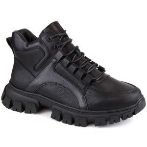 Dámske zateplené topánky na platforme W SK417 čierne - Sergio Leone 36