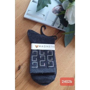 Dámske ponožky s aplikáciou 2402B grafit UNI