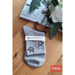Dámske ponožky s aplikáciou 2403A grigio UNI