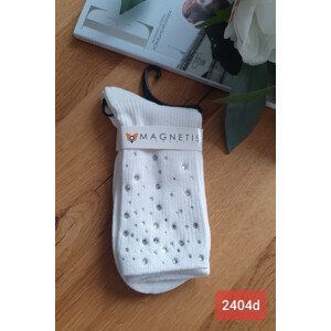 Dámske ponožky s aplikáciou 2404D bianco UNI