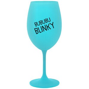 BUBUBUBLINKY - tyrkysová sklenice na víno 350 ml