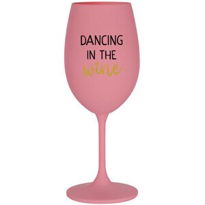 DANCING IN THE WINE - růžová sklenice na víno 350 ml