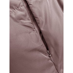 Obojstranná ružová oversize vesta s kapucňou (V724) Růžová XL (42)
