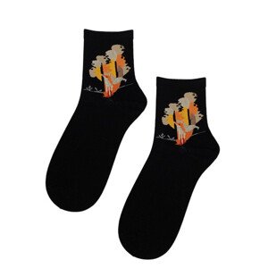 Dámské vzorované ponožky model 7068842 černá 3941 - GATTA COTTOLINE