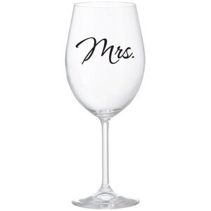 MRS. - čirá sklenice na víno 350 ml