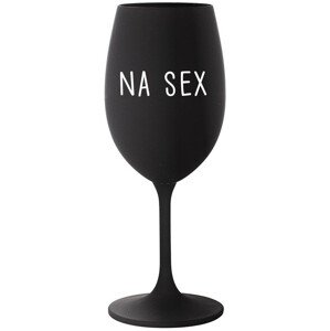 NA SEX - černá sklenice na víno 350 ml