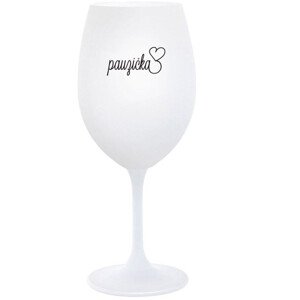 PAUZIČKA - bílá  sklenice na víno 350 ml