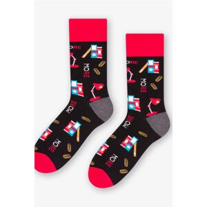 Pánské vzorované ponožky 079 Barva: černá, Velikost: 43-46