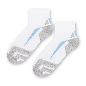 Pánské vzorované ponožky model 15020926 bílá/m.J.šedá 4446 - Steven