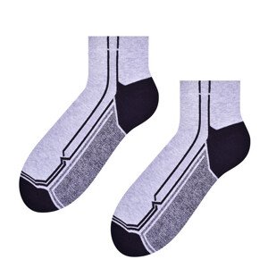 Pánské vzorované ponožky model 15020926 - Steven Barva: M.J.šedá/černá, Velikost: 38-40