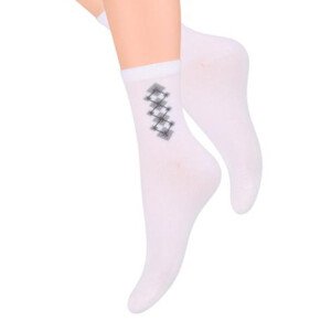 Dámské vzorované ponožky model 15021211 Bílá 3537 - Steven