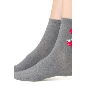 Dámské vzorované ponožky model 15021211 MELANŽOVĚ ŠEDÁ 3537 - Steven