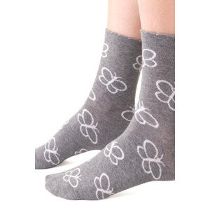 Dámské vzorované ponožky model 15021211 - Steven Barva: MELANŽOVĚ ŠEDÁ, Velikost: 35-37