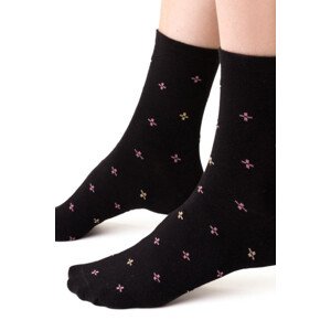 Dámské vzorované ponožky model 15021211 - Steven Barva: černá, Velikost: 38-40