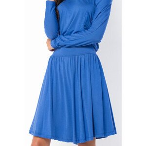 Letní šaty dámské ve model 15042425 střihu značkové středně dlouhé modré Modrá  královská modř XL - Makadamia