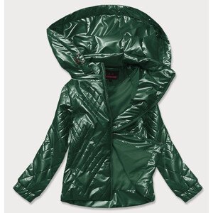 Lesklá zelená dámská bunda model 15234692 Zelený M (38) - 6&8 Fashion