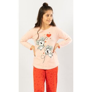 Dětské pyžamo dlouhé  světle lososová 3 4 model 15742663 - Vienetta Kids