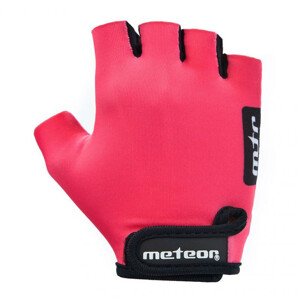 Dětské cyklistické rukavice Meteor Pink Jr 26196-26197-26198 XS