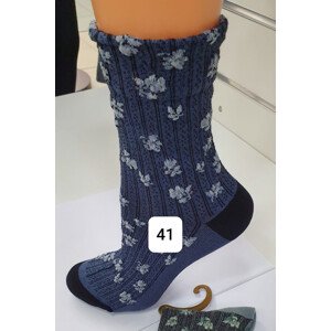 Dámské vzorované ponožky WZ41 Modrá UNI