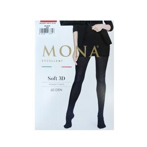 Dámské punčochové kalhoty Mona Soft 3D 60 den 2-4 černá 2-S