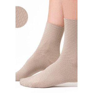 Dámské netlačící ponožky 125 BEIGE/ROMBOID 38-40