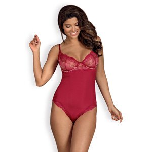 Erotické body model 16133702 teddy  červená S/M - Obsessive