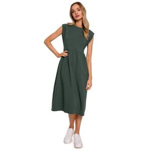 Dámské šaty M581 - Moe Velikost: XL, Barvy: tmavě zelená