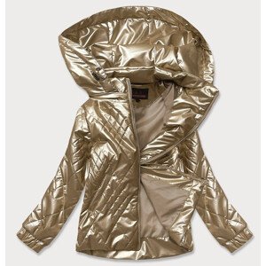 Zlatá dámská lesklá bunda model 16149233 Golden 50 - 6&8 Fashion