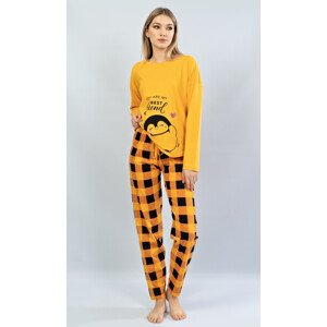 Dámské pyžamo dlouhé model 16478573 - Vienetta Secret Možnost: žlutá L