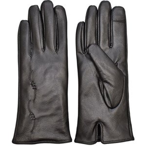 Dámské kožené antibakteriální rukavice model 16627229 Black XL - Semiline