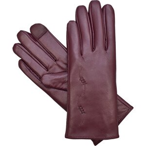 Dámské kožené antibakteriální rukavice model 16627234 Crimson S - Semiline