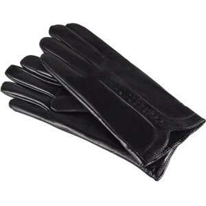 Dámské kožené antibakteriální rukavice model 16627238 Black S - Semiline