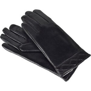 Dámské kožené antibakteriální rukavice model 16627253 Black S - Semiline