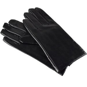 Dámské kožené antibakteriální rukavice model 16627263 Black S - Semiline