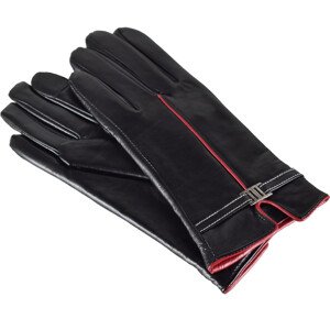 Dámské kožené antibakteriální rukavice model 16627277 Black XL - Semiline