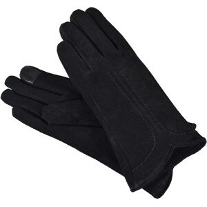 Dámské semišové antibakteriální rukavice model 16627282 Black M - Semiline
