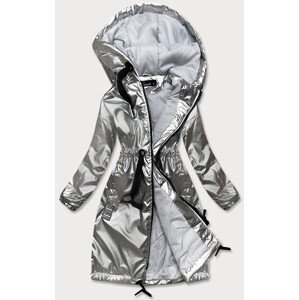 Stříbrná dámská bunda pro přechodné období model 16735399 S (36) - KAMADA