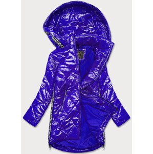 Lehká lesklá dámská bunda v chrpové barvě s  Modrá 52 model 16982574 - Libland