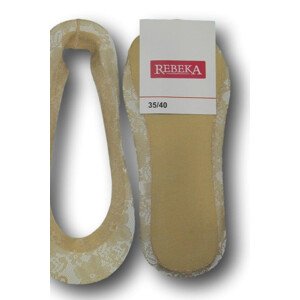 Dámské ponožky baleríny - silikon, krajka 1092 Barva: černá, Velikost: Univerzální