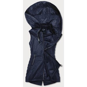 Lehká tmavě modrá dámská vesta s kapucí model 17055767 černá XL (42) - ATURE