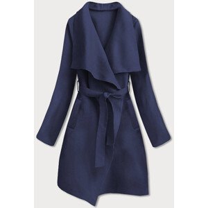 Tmavě modrý dámský kabát tmavě modrá jedna velikost model 17064054 - MADE IN ITALY
